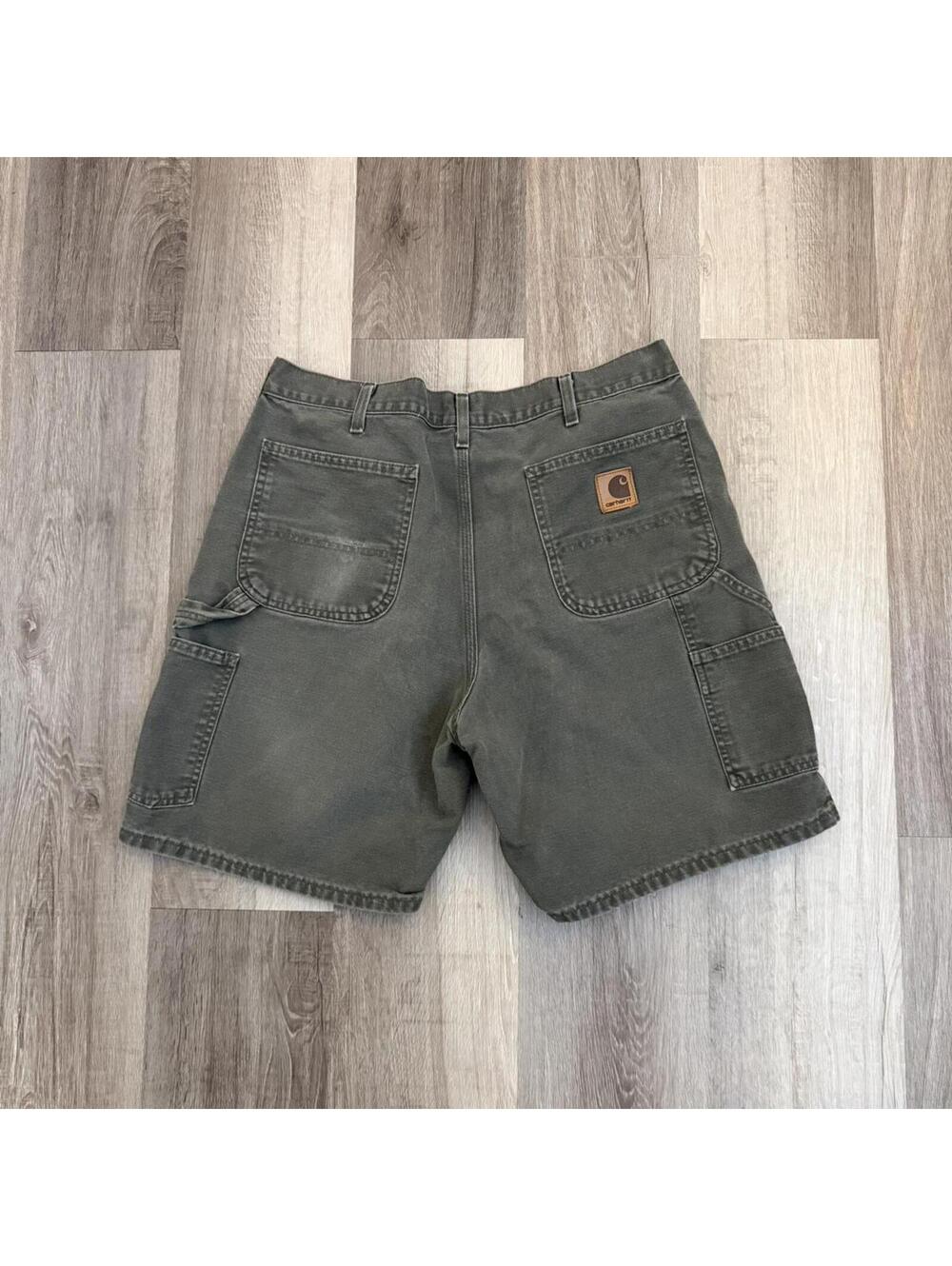 Carhartt B25 green carpenter shorts size 34 #workwear #summer